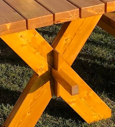 Detail spoje zahradního nábytku
